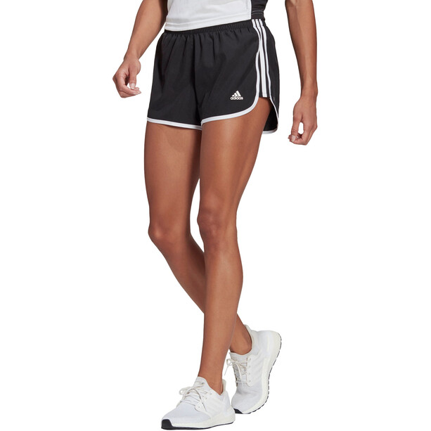 adidas Marathon 20 Run Shorts 4" Damen schwarz/weiß