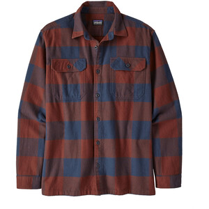 Patagonia Organic Cotton Fjord Flannel LS Shirt Men röd röd