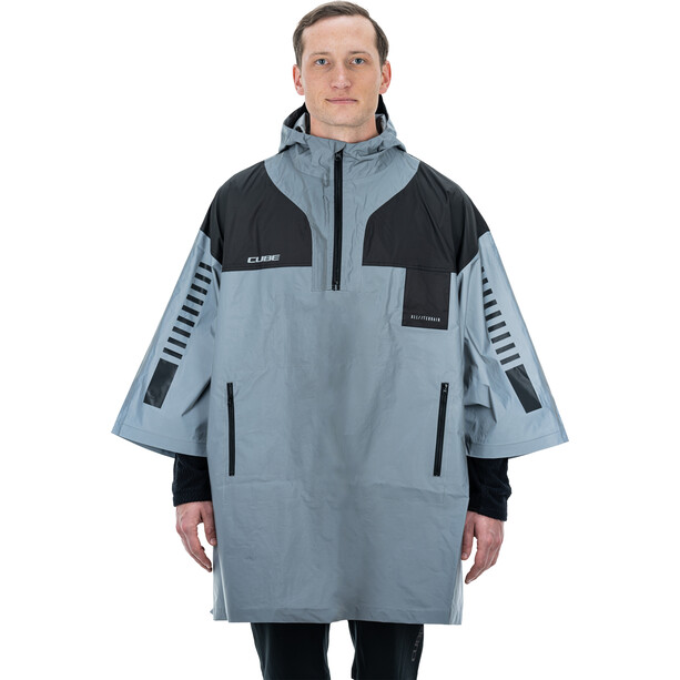 Cube ATX Utility Safety Poncho Homme, argent/gris