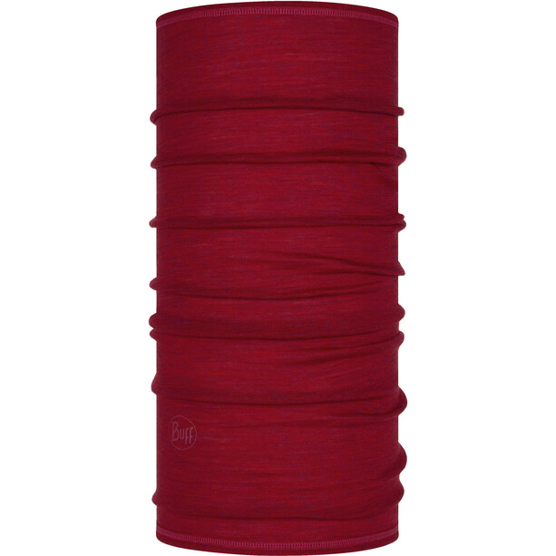 Buff Lightweight Merino Wool Scaldacollo tubolare, rosso