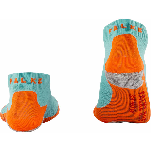 Falke RU 5 Lightweight Calcetines cortos Mujer, Turquesa/naranja