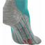 Falke RU4 Calcetines cortos running Mujer, Turquesa/gris