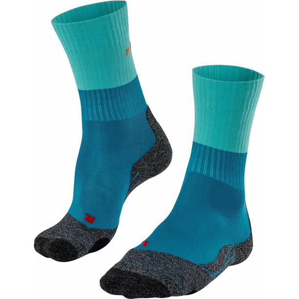 Falke TK2 Crest Trekking Socken Damen blau/grau