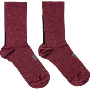 Sportful Wool 16 Socken Damen rot/schwarz rot/schwarz