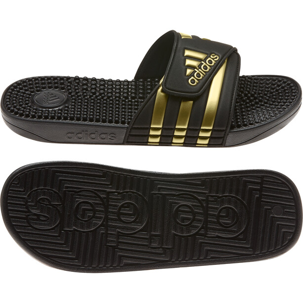 adidas Adissage Slides Heren, zwart/geel