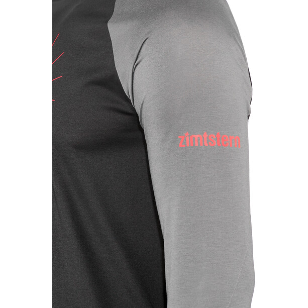 Zimtstern PureFlowz Camicia a maniche lunghe Uomo, nero/grigio