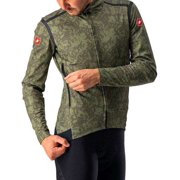 Castelli Perfetto RoS Long Sleeve Jacket Men military green/light military/chartreuse