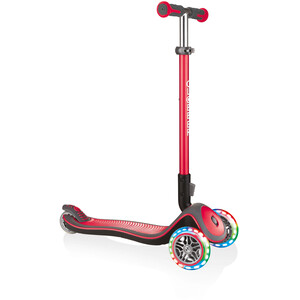 Globber Elite Deluxe Scooter with battery-free LED wheels Kids röd röd
