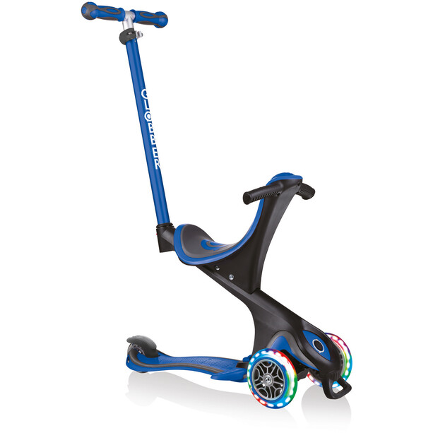 Globber Go-Up Comfort Lights Scooter mit LED Räder Kinder blau/schwarz
