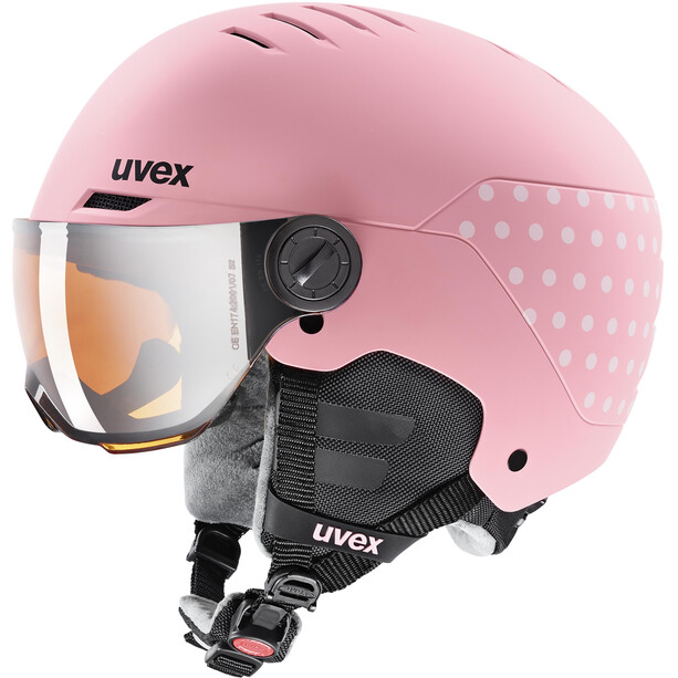 UVEX Rocket Visor Helmet Kids, roze/wit