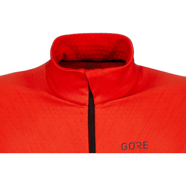 GOREWEAR M Koszulka Thermo Long Sleeve Zip Shirt Kobiety, czerwony