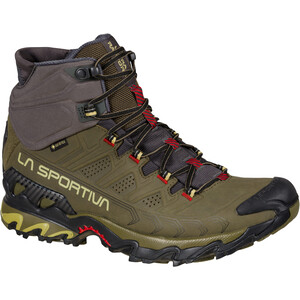 La Sportiva Ultra Raptor II Mid Leather GTX Chaussures Homme, olive/rouge olive/rouge