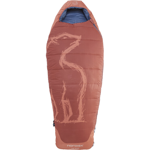 Nordisk Puk Scout Sleeping Bag 130-150cm Kids majolica blue/sun-dried tomato/blue ashes