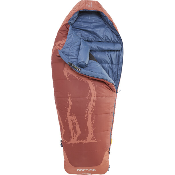 Nordisk Puk Scout Sleeping Bag 130-150cm Kids majolica blue/sun-dried tomato/blue ashes