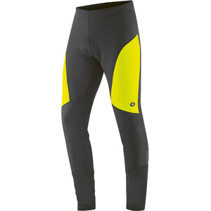 Gonso Montana Hip 2 Softshell Pants with Pad Men black/safety yellow