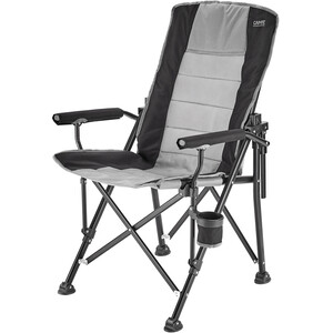 CAMPZ Reclining Chaise pliante, gris/noir gris/noir