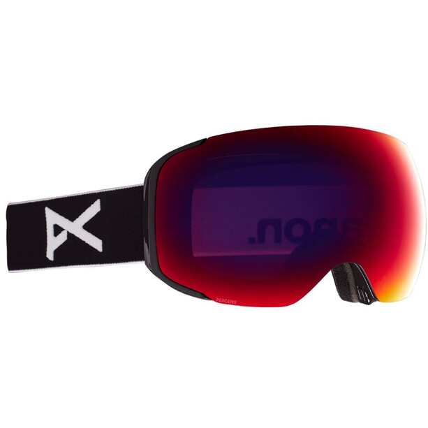 Anon M2 Schutzbrille inkl. Zusatzbrillenglas + MFI Sturmmaske Herren schwarz/rot