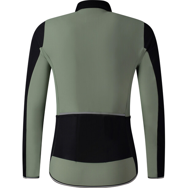 Shimano Evolve Wind Maillot manches longues isolant Homme, noir/olive