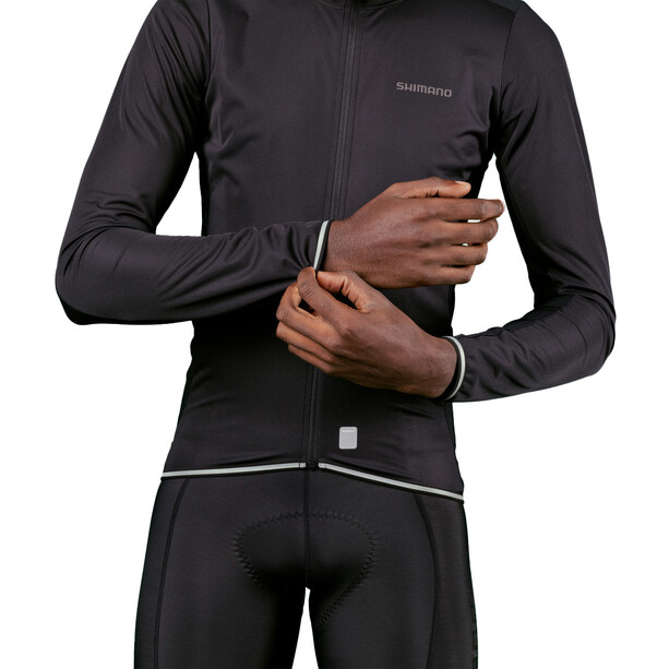 Shimano Evolve Wind Maillot manches longues isolant Homme, noir