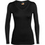 Icebreaker 200 Oasis T-shirt Manches longues Col en V Femme, noir