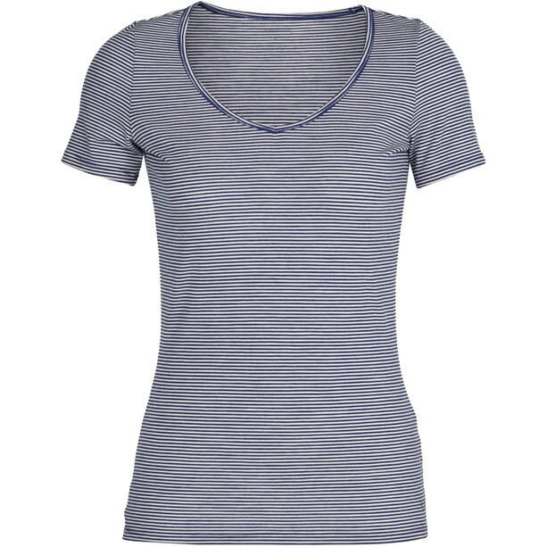 Icebreaker Siren T-shirt Femme, bleu/blanc