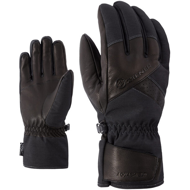 Ziener Getter AS AW Ski-Alpin-Handschuhe schwarz/grau
