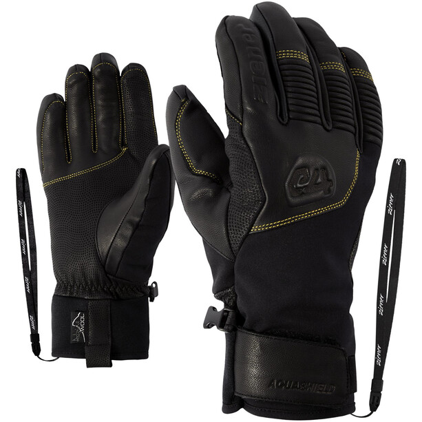 Ziener Ganzenberg AS AW Ski-Alpin-Handschuhe schwarz/grau