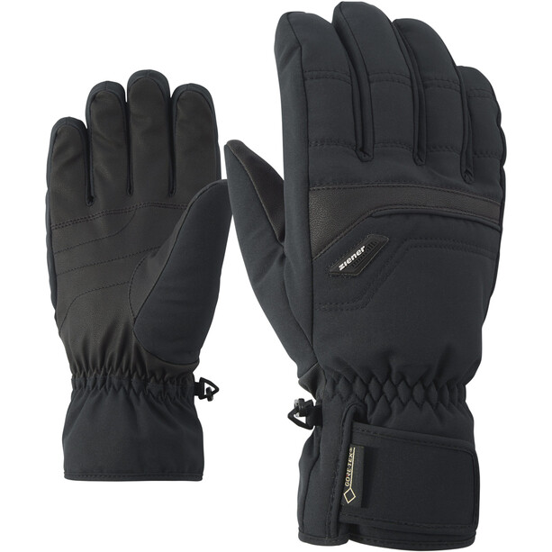Ziener Glyn GTX + Gore Plus Warm Alpine Skiing Gloves, zwart