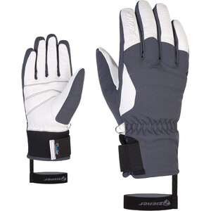 Ziener Kale AS AW Guantes Mujer, gris/blanco gris/blanco
