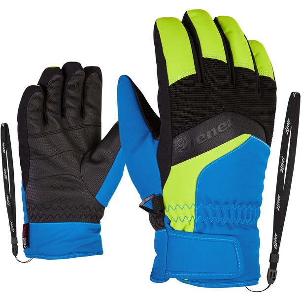 Ziener Labino AS Gloves Kids, blauw/groen