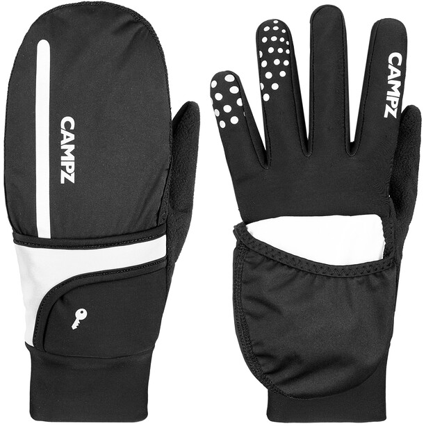 CAMPZ Runner Handschuhe schwarz/weiß