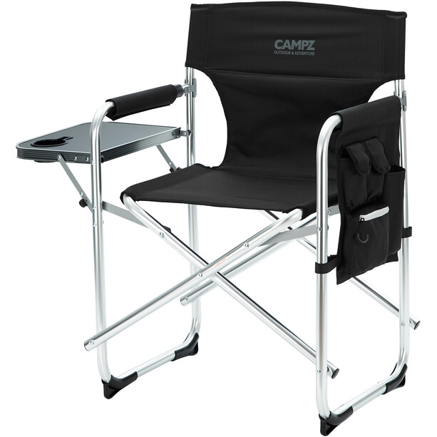 CAMPZ Aluminium Director's Chair, negro/gris