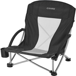 CAMPZ Beach Chair Low, negro/gris negro/gris