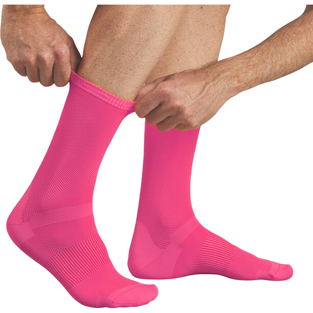 GripGrab Lightweight Airflow Socks pink hi-vis
