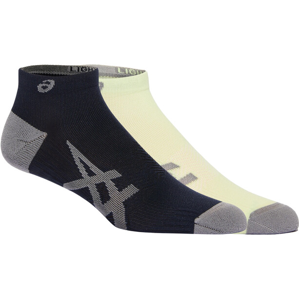asics Lightweight Socken 2 Pack grau/gelb