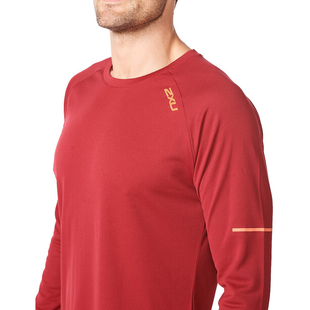2XU Aero T-shirts manches longues Homme, rouge