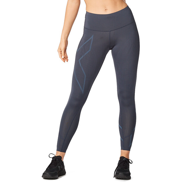 2XU Light Speed Mid-Rise Compression Medias Mujer, gris