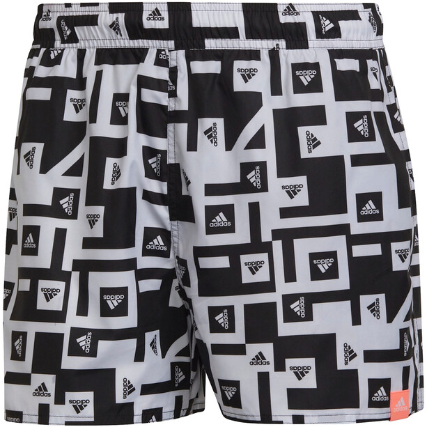 adidas BOS AOP CLX Swim Shorts Men, noir/blanc