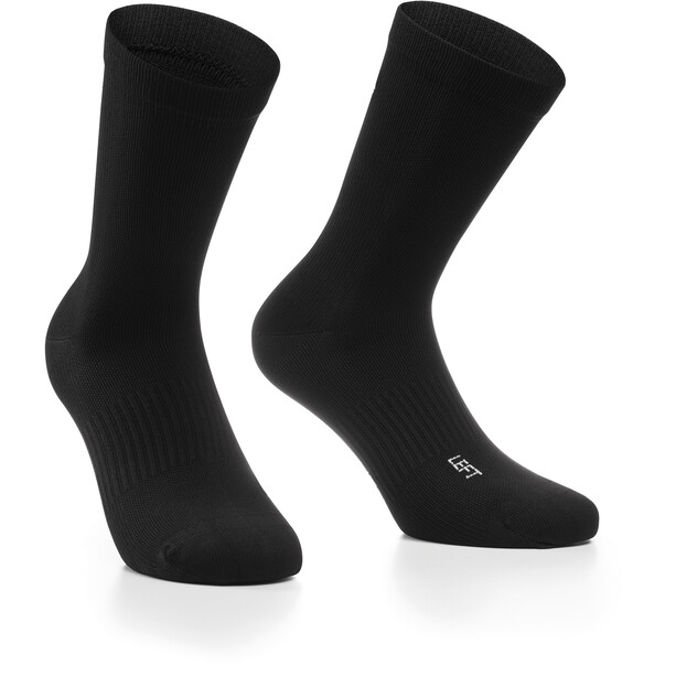 ASSOS Essence High-Cut Socken Twin Pack schwarz