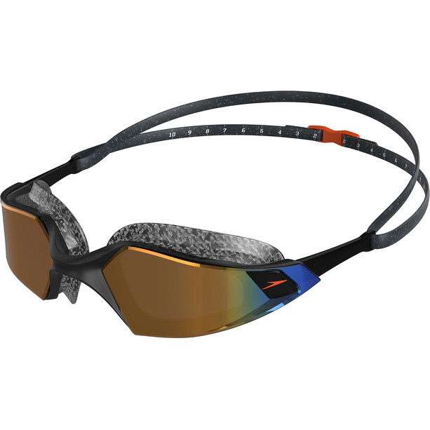 speedo Aquapulse Pro Mirror Okulary pływackie, czarny/szary