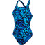 speedo Digital Placement Medalist Swimsuit Women hyper true navy/blue flame/pool