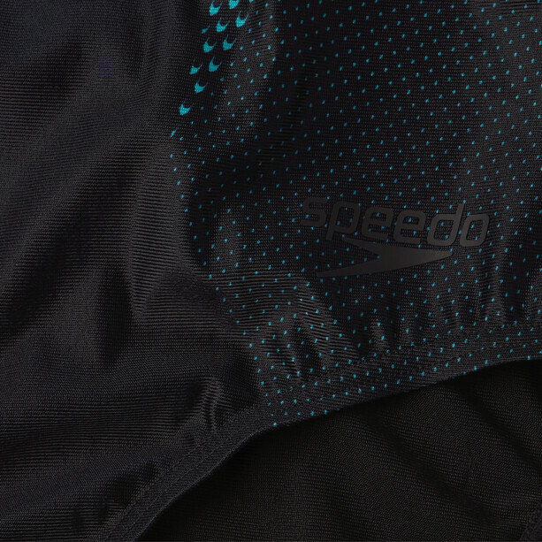 speedo Digital Placement Medalist Swimsuit Women knit black/nordic teal/tile