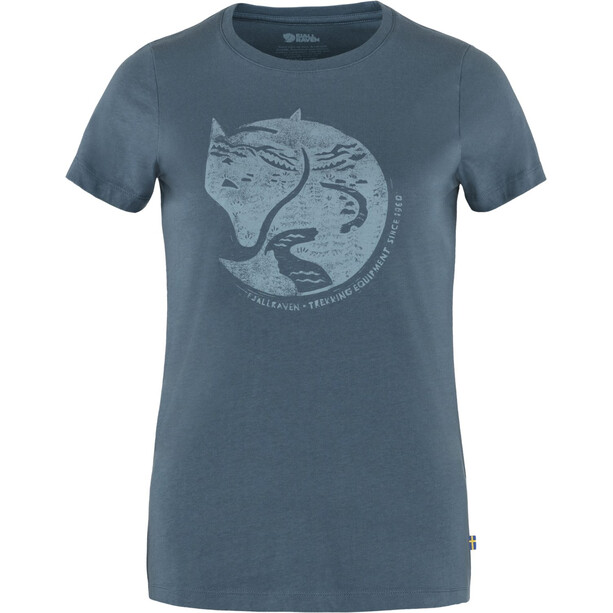 Fjällräven Arctic Fox Print T-Shirt Femme, bleu