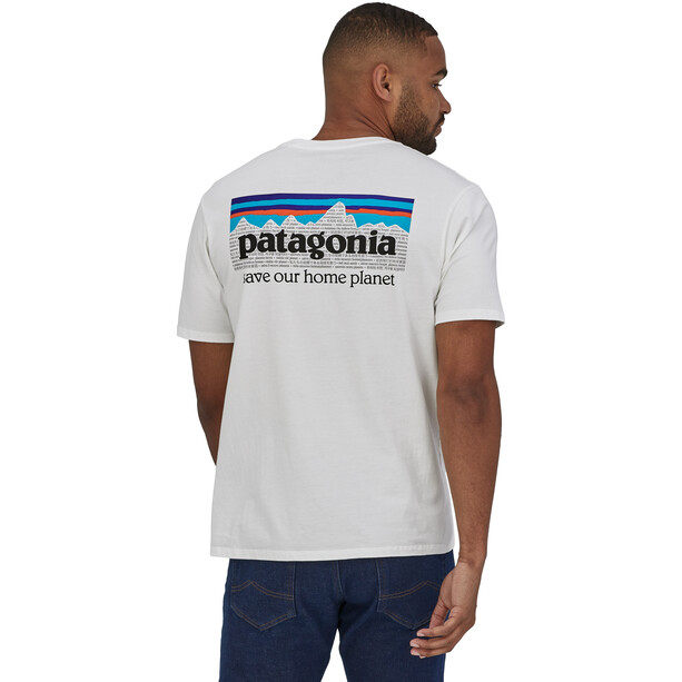 Patagonia P-6 Mission Organic Camiseta Hombre, blanco