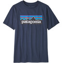 Patagonia Regenerative Organic Certified Cotton P-6 Logo T-Shirt Kinder blau
