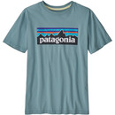 Patagonia Regenerative Organic Certified Cotton P-6 Logo T-Shirt Kinder blau