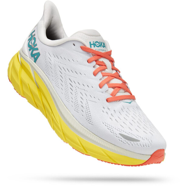 Hoka One One Clifton 8 Shoes Men, wit/geel