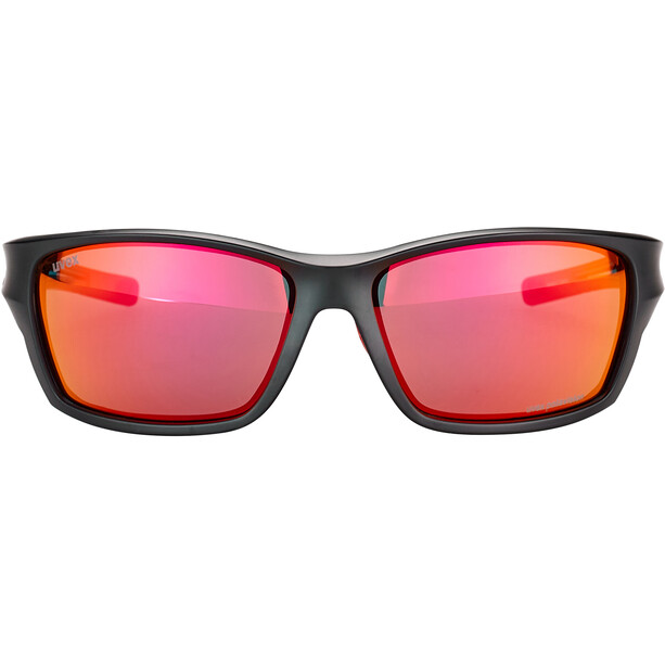 UVEX Sportstyle 232 P Glasses black mat red/mirror red