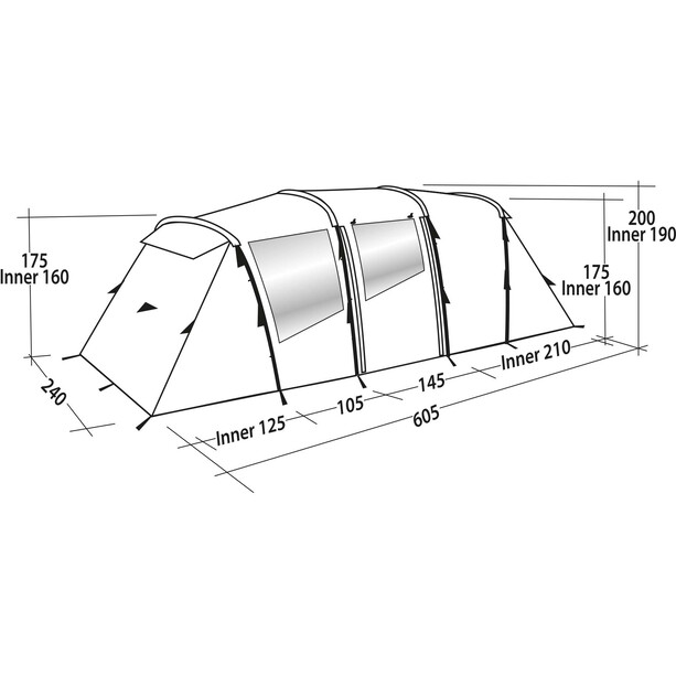 Easy Camp Huntsville Twin 600 Tent, zielony