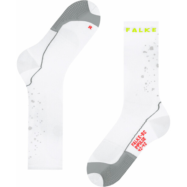 Falke BC Impulse Reflective Calcetines ciclismo, blanco